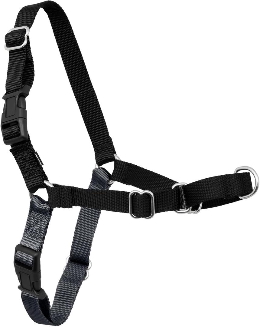 PetSafe Easy Walk No-Pull Dog Harness - Ultimate Harness to Help Stop Pulling - Pull-Free Walks - Take Control & Teach Better Leash Manners - Patented Martingale Loop Design - Charcoal Gray, Small