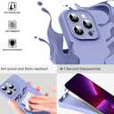 Supdeal Liquid Silicone Case for iPhone 13 Pro Max, [Camera Protection] [Anti Fingerprint] [Wireless Charging] 4 Layer Phone Case Protective Cover, Built-in Microfiber Case Cover, 6.7", Purple