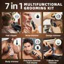 Ufree Beard Trimmer for Men, Electric Razor Shavers, Cordless Hair Clippers, 7 in 1 Beard Grooming Kit for Mustache, Body, Nose and Facial, Gifts for Men
