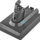 21.6V 6000mAh V6 Replacement Battery Compatible with V6 DC58 DC59 DC61 DC62 SV03 SV04 SV06 SV09 Motorhead Animal Absolute Slim Fluffy Handheld Vacuum (Gray) (Grey)