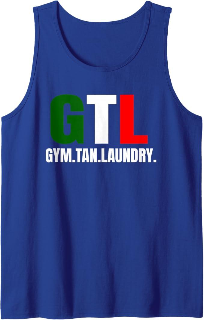 Gym Tan Laundry GTL New Jersey Nj Shore Tank Top (Blue, L)