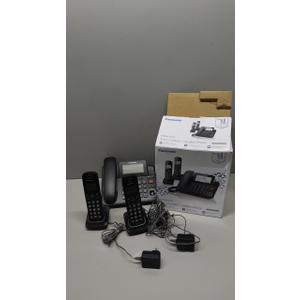 Panasonic Corded Phone/Cordless Phone with Answering Machine, Advanced Call Block and 2Way Recording, 2 Handsets Expandable up to 6 Cordless Handsets  KXTGF852B (Black)