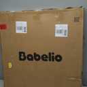 Babelio Metal Baby Gate, 29-43" Auto Close Easy Install Pet Gate PressGuard P7, Extra Wide Walk Thru Child Safety Gate, 30" Tall Pressure Mounted Dog Gate for Doorways & Stairs, White