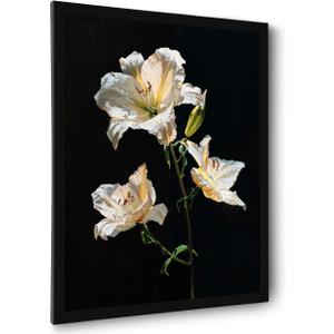 Bathroom Wall Art Prints Canvas Art Wall Decor Framed Vintage Wall Art Decor Pictures for Bathroom 8x10 Inchs Black and White Flowers Wall Art Decorations Botanical Hallway Over Bed Wall Art Decor (HD02)