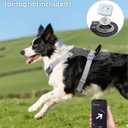 TagME No Pull Dog Harness with 2 Leash Clips,Lightweight & Visible for All-Day Walking, No Choke Pet Vest Includes AirTag Holder for Large Dogs,Black (Dark Gray)