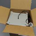 Pre lit Mini Christmas Tree, Tabletop Artificial Fiber Optic Christmas Trees with Silver Base -24 Inch (White)