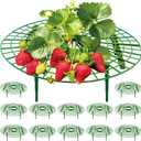 12 Pack Strawberry Supports, strawberry holder plants live for planting,Strawberry Growing Frame, Strawberry Trellis for Keeping Fruit Elevated to Avoid Ground Rot (green-12 pack)