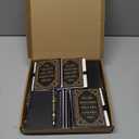 Gersoniel 20 Set Eid Mubarak Gift Bulk Islamic Muslim Notebook Happy Eid Mubarak Ballpoint Pens Ramadan Gifts Prayer Journal Islamic Party Favors Ramadan Gift for Arabic Women Men (Black)