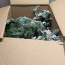 2 Pcs 9ft Pre Lit Snow Flocked Christmas Garland Cedar Garland with 100 Warm White LED Lights Battery Operated with Timer and 8 Functions Xmas Decorations Indoor Outdoor Front Door Decor