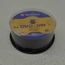 Verbatim DVD+RW Blank Discs 4.7GB 4X Recordable Discs - 30pk Spindle 94834, Silver