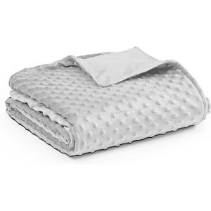 YnM Fuzzy Duvet Cover for Weighted Blankets (Light Grey, 80''x87'')