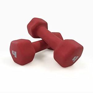 CAP Barbell Neoprene Dumbbell Weights Pairs & Sets |  (4 lb Pair)
