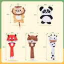 Nobleza Catnip Toys, 5Pcs Cat Chew Toys for Indoor Cats Clearance, Cute Animal Shapes Plush Kitty Teething Toys with Crinkle Paper for Pet Birthday, Interactive Kitten Kicker Toy with Organic Cat Nip (Colorful)