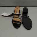 Amazon Essentials Women's Thin Two Strap Chunky Heeled Slide, 5.5