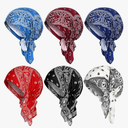 Geyoga 6 Pcs Chemo Headwear for Women Pre-Tied Head Scarves Turban Beanie Caps Cancer Head Wrap Headscarf for Yoga Running
