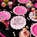 100 Pcs Bad Two The Bone Christmas Party Decorations Girl, Pink Scalloped Skeleton Paper Placemats Bad to The Bone 2nd Birthday Decorations Party Supplies Disposable Placemats Set for Girls Birthday