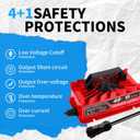 48V 15A Lithium Battery Charger, 58.4V 15A Lifepo4 Lithium Battery Chgarger,IP65 Waterproof, for 48V (51.2V) Litium Battery, Ideal for Golf Carts, Electric Outboards, Boats, and Home