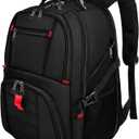 Yorepek Large Backpack for Men, Extra Large Laptop Backpacks for Men Women, Water Resistant Travel Backpack Airline Approved Business Work Bag Fits 18.4 Inch Computer, Black