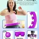 FIT ON FORM Infinity Weighted Hula Hoop for Adults Weight Loss, Smart Exercise Hola Circle Hoop for Women Abs Workout