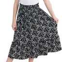 Girls Long Skirt Maxi for Girls Kids Ruffle High Waisted Skirts Summer Cute Boho Clothes Size 14 Years Black