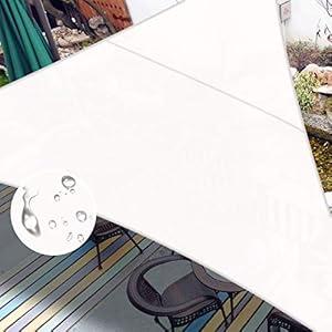 LOVE STORY Waterproof 12’×12’×12’ Triangle White Sun Shade Sail Canopy UV Resistant for Outdoor Patio Garden Backyard LOVE STORY Waterproof 12’×12’×12’ Triangle White Sun Shade Sail Canopy UV Resistant for Outdoor Patio Garden Backyard