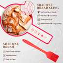 Complete Sourdough Starter Kit, Banneton Bread Proofing Basket with Glass Sourdough Starter Jar, Sourdough Bread Baking Supplies, 9'' Round Bread Proofing Basket, for Bread Making Baking Fermentation