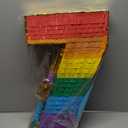 PCFING 20 Inch Number 7 Piñata Rainbow with 30 Inch Piñata Stick Blindfold Confetti for Boys Girls Adults Birthday Party Decorations, Anniversary Celebration, Fiesta