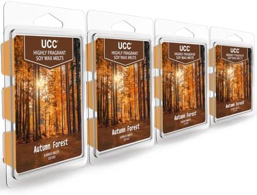 Pack of 2, UCC Plant Based Natural Wax Melts, Strong Fragrance, Long Lasting Premium Soy Scented Melts Cubes, Wax Melts Tarts, Colored Wax Melt - 4 Pack