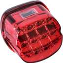 NTHREEAUTO Red LED Rear Tail Lights Motorcycle Taillights Brake Running Compatible with Harley Touring Dyna Road King Electra Glide Street Bob