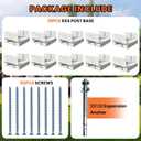 10PCS 6x6 Post Base for Concrete Heavy Duty White E-Coated