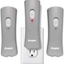 Energizer Auto-On LED Flashlights Rechargeable (3-Pack) for Home Power Failure, Plug in LED Flashlight for Power Outage, Night Light, Hurricane Preparedness (Gray)