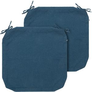 FUNHOME Outdoor Cushion Covers 20 x 18 x 4 inch,Set of 2,Replacement Seat Cushion Cover for Patio Furniture Chair,Water Resistant,Fade-Resistant Slipcover Only,No Insert(Denim Blue)