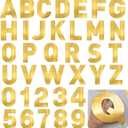 88 Pcs 8 Inch Large Gold Letter Stickers, Big Vinyl Alphabet Stickers Numbers for Backdrop Wall, Self-Adhesive Sticker for Decor Party, Classroom, DIY Craft