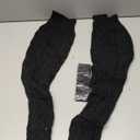 Moon Wood Plus Size Extra Long Leg Warmers for Women Winter Knitted Over Knee Thick Thigh High Socks Footless (Black)