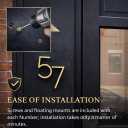 5 Floating House Number Modern House Numbers- zinc alloy Home Address Number with Exquisite Drawing Process-gold-Number 9