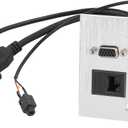 Multimedia Output Box, HDMI Output Wall Plate With USB, HDMI, VGA, 3.5mm Sound and RJ45 Network Port, Multimedia Information Panel Output, Socket