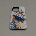 Compatible with iPhone 14 Pro Case - Dual-Layer Protection, Hard Shell with Silicone Interior,Slim Scratch Resistant Shockproof for Woman Men - Sea Turtle Ocean Beach Aesthetic
