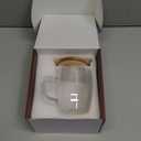 Glass Coffee Mug Double-walled Borosilicate Glass Cup for Hot or Iced Coffee, Milk, Tea (16 Oz Bamboo Lid)
