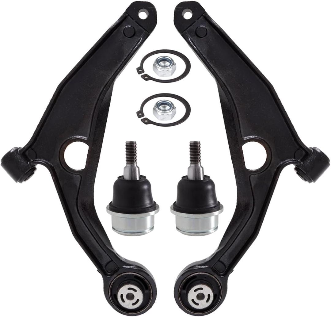KEYOOG 4Pc Set K643253 K643254 K500120 Front Lower Control Arm and Ball Joint Fit for 2008-2014 Do-dge Avenger 09-20 Journey /2011-2014 Ch-rysler 200,07-10 Sebring (OE# 4766423AD 4766424AD 5085914AB)