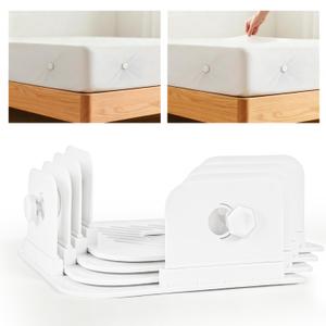 4Pcs Sheet Holders, Bed Sheet Holders for Corners, Lock Bed Sheet Holders, Fitted Sheet Holders Keep Sheets Firm & Tight, Universal Fitted Sheet Holder, White