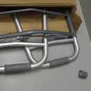 Medline Lightweight Two Button Folding Walker with 5" Wheels, Aluminum Frame Supports up to 300 lbs