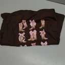 Cowgirl Boots Coquette Aesthetic and Pink Bows Y2K Birthday T-Shirt, Size Youth M