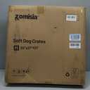 ZOMISIA Collapsible Dog Crate for Medium Dogs - 30 Inch Portable Dog Travel Crate Soft Sided with Breathable Mesh Windows, Foldable Dog Kennel for Indoor and Outdoor, Grey