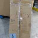 King Size Adjustable Metal Headboard Only, Black and Wood Grain