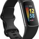 Fitbit Charge 5 Advanced Fitness Tracker with GPS, Heart Rate, Sleep & Health Tracker - Power Bundle with Adapter (Graphite Stainless Steel)