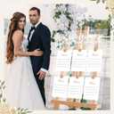 Wedding Seating Chart Display Board, 24x18Inches Acrylic Table Seating Chart for Wedding Reception, Clear Wedding Sign Seating Chart, Welcome Find Your Seat Display Board (Transparent)