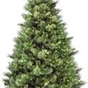 National Tree Company 6.5 ft Pre-Lit Carolina Pine Artificial Christmas Tree, 650 Clear Lights, 911 Tips, Includes Stand, Green
