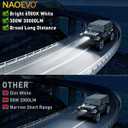 NAOEVO 12 Inch LED Light Bar, 300W 30000LM LED Offroad/Driving/Fog Lights with Wiring Harness Kit, Spot Flood Work Lights for Truck UTV ATV Golf Cart Boat, 1 Pc (White)