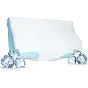 Derila King Size Cooling Pillowcase, Optimal Temperature Control for Your Memory Foam Pillow for Perfect Sleep. Quality Material White Pillowcase ensures Anti Snore Pillows