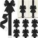 6 Pcs Black Velvet Christmas Cabinet Ribbons Bows for Kitchen 78.7 Inch Large Christmas Door Ribbon Cabinet Bows for Gifts Xmas Tree Home Wall Furniture Party Decorations